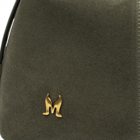 Damentasche Handtasche 037-1g Wildleder Oliv