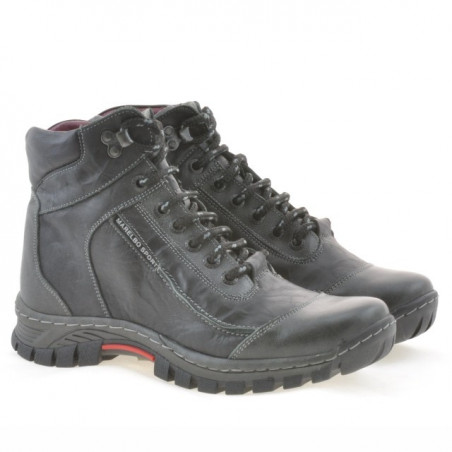 Jugendstiefel 479 schwarz+grau