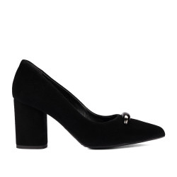 Elegante Damenschuhe 1361 schwarz Velours - Marelbo.de