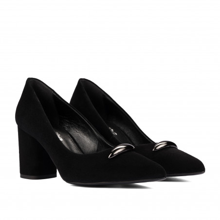 Elegante Damenschuhe 1361 schwarz Velours