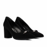 Elegante Damenschuhe 1361 schwarz Velours