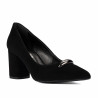 Elegante Damenschuhe 1361 schwarz Velours