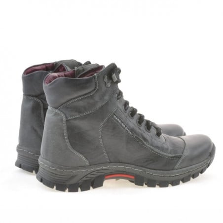 Jugendstiefel 479 schwarz+grau