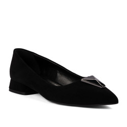 Damen elegante Schuhe 1360 schwarz Velours