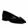 Damen Ballerinas 1360 Schwarz Velours