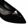 Damen Ballerinas 1360 Schwarz Velours