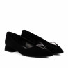 Damen Ballerinas 1360 Schwarz Velours