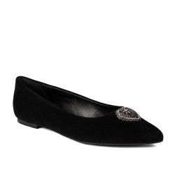 Damen-Ballerinas 1362 schwarz Velours