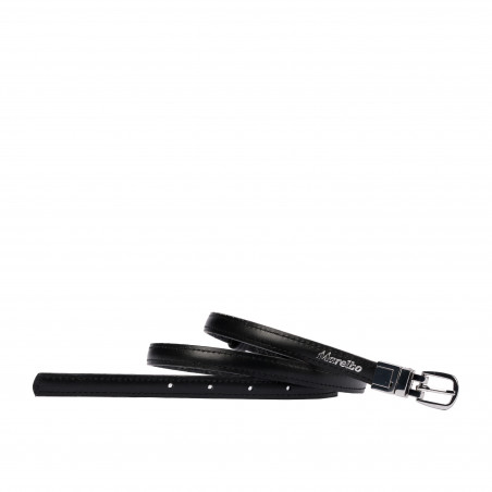 Damengürtel 45-1mc zweifarbig schwarz+schwarz Krokodil