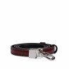 Damen Gürtel 45-1mc zweifarbig schwarz+croco bordeaux