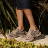 Damen-Sportschuhe 6102 Sand Velours kombiniert lifestyle