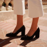 Elegante Damenschuhe 1361 schwarz Velours lifestyle