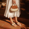 Damen Sandalen 5128 beige kombiniert lifestyle