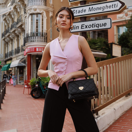 Schultertasche für Damen 049g biz schwarz lifestyle