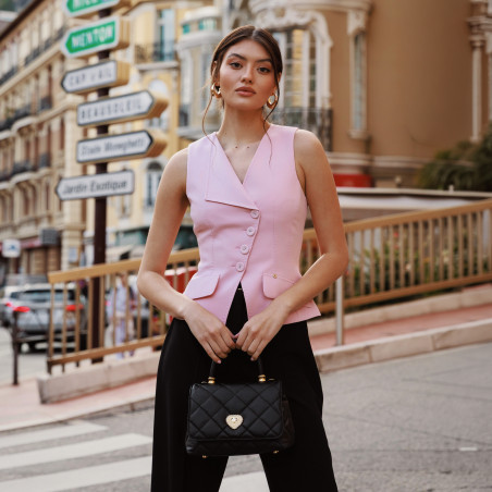 Schultertasche für Damen 049g biz schwarz lifestyle