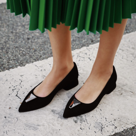 Damen Ballerinas 1360 Schwarz Velours lifestyle
