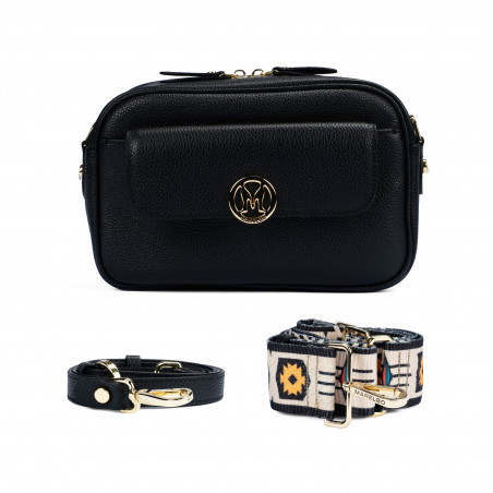 Damentasche Schultertasche 014g schwarz