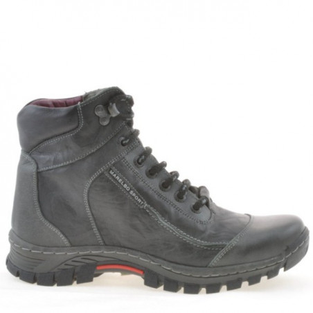 Jugendstiefel 479 schwarz+grau