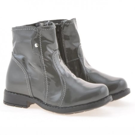 Kleine Kinderschuhe 28c lackgrau