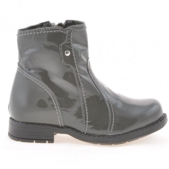 Kleine Kinderschuhe 28c lackgrau Kleine Kinderschuhe 28c lackgrau