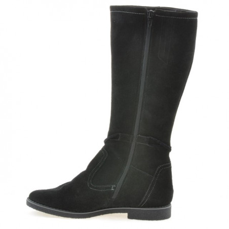 Damenstiefel 3276 Schwarz Veloursleder