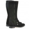 Damenstiefel 3276 Schwarz Veloursleder