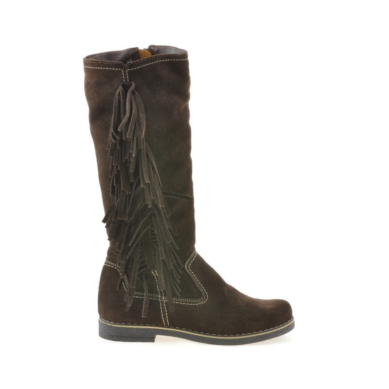 Damenstiefel 3243 Kaffee Veloursleder