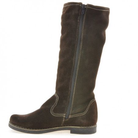 Damenstiefel 3243 Kaffee Veloursleder