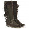 Damenstiefel 3243 Kaffee Veloursleder