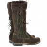Damenstiefel 3243 Kaffee Veloursleder