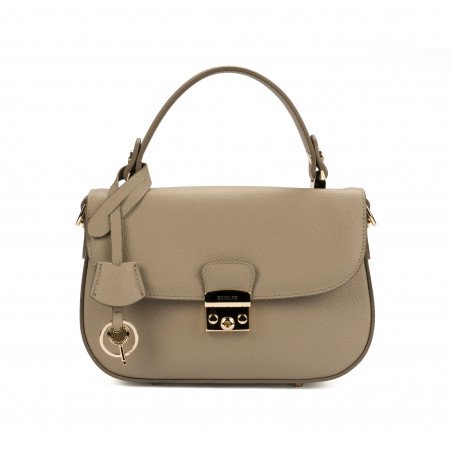Handtasche Damen 022g hellgrau