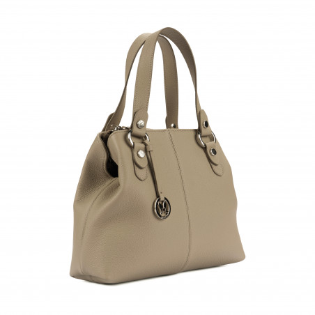 Damentasche Schultertasche 004g 01 Hellgrau