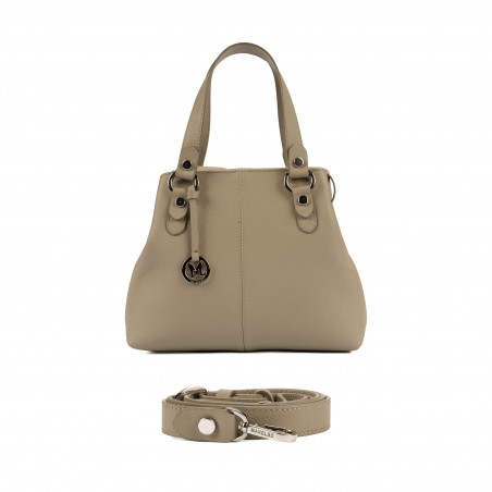 Damentasche Schultertasche 004g 01 Hellgrau