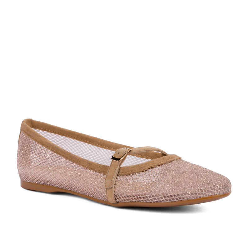 Damen Ballerinas 1369 beige kombiniert