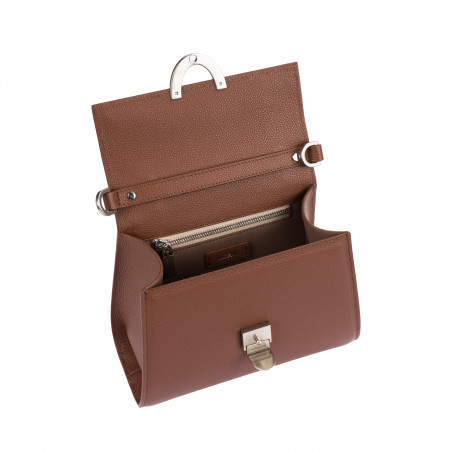 Damen-Umhängetasche 032g 01 Cognac