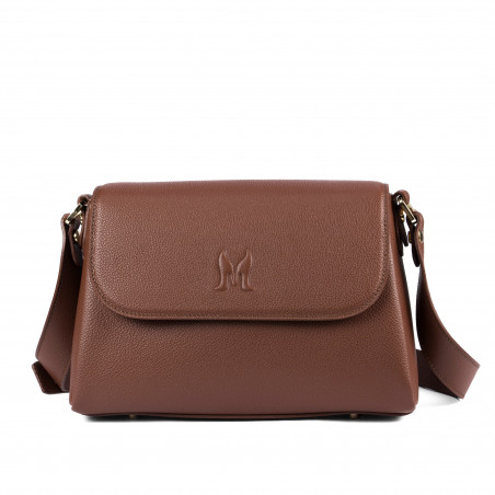 Damen-Umhängetasche 040g biz cognac