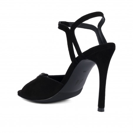 Damensandalen 1365 schwarz Velours