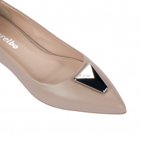 Damen Ballerinas 1360 Sandfarbe