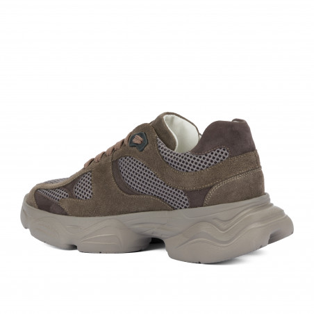 Damen-Sneaker 6102 Sand Velour kombiniert 01