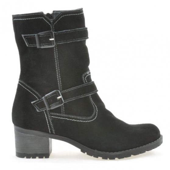 Damenstiefel 3278 Schwarz Veloursleder Damenstiefel 3278 Schwarz Veloursleder