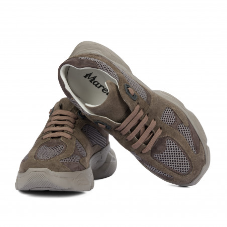 Damen-Sneaker 6102 Sand Velour kombiniert 01