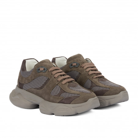 Damen-Sneaker 6102 Sand Velour kombiniert 01