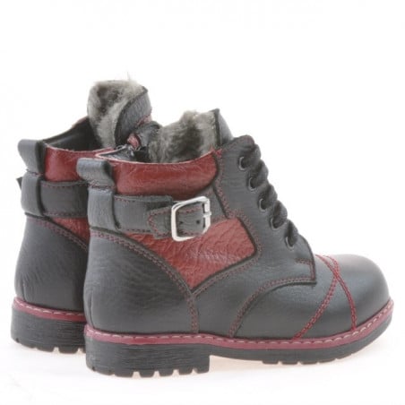 Kleinkindstiefel 21c schwarz+bordeaux