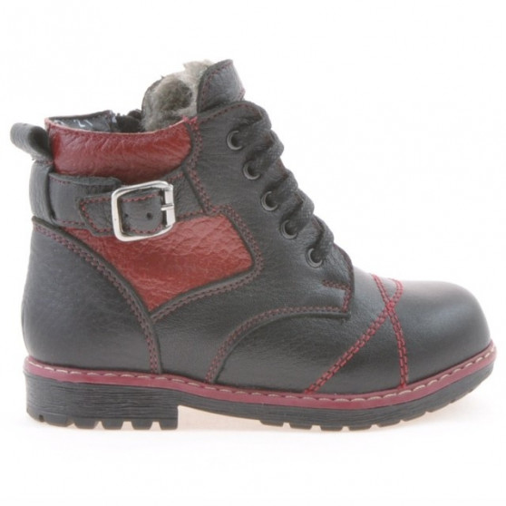 Kleinkindstiefel 21c schwarz+bordeaux Kleinkindstiefel 21c schwarz+bordeaux
