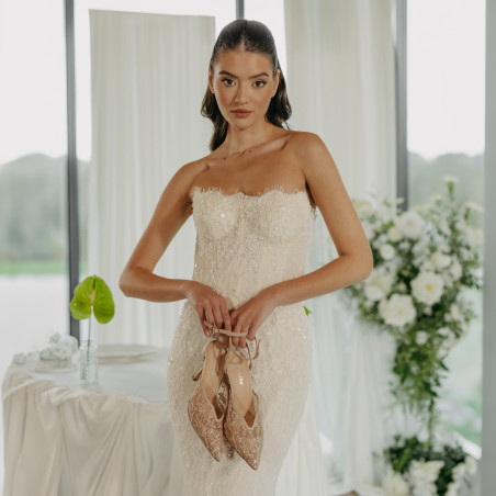 Damensandalen 1370 beige kombiniert