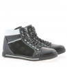 Herrenstiefel 467 schwarz+weiß