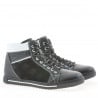 Herrenstiefel 467 schwarz+weiß