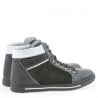 Herrenstiefel 467 schwarz+weiß