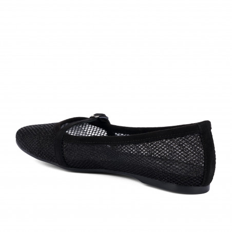 Damenschuhe Ballerinas 1369 Schwarz Kombiniert
