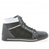 Herrenstiefel 467 schwarz+weiß